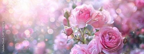 pink and yellow roses background