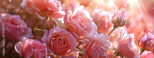 pink and yellow roses background