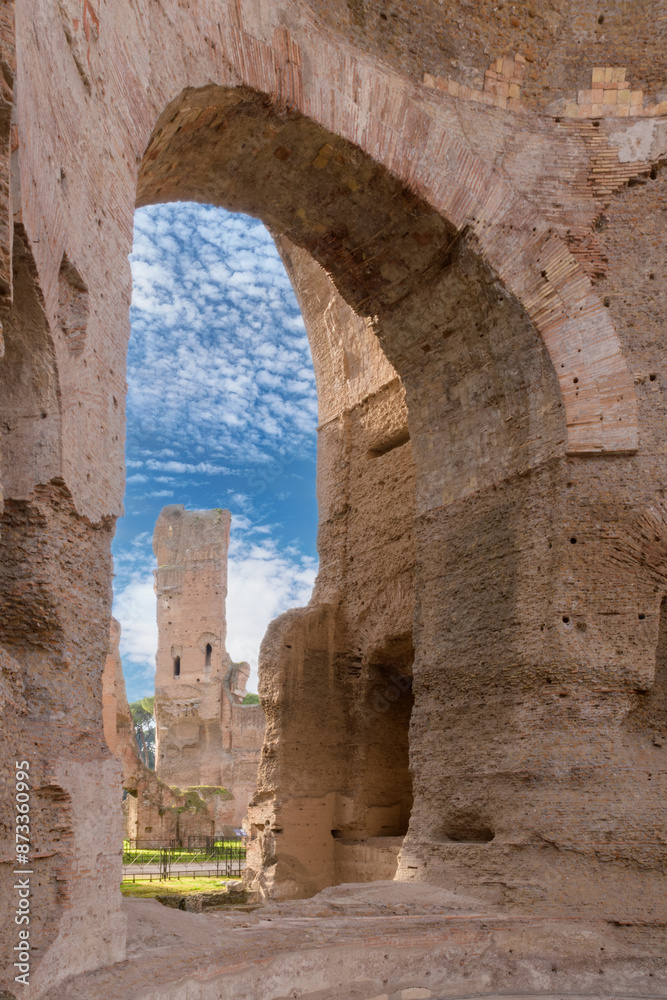 The Baths of Caracalla (Terme di Caracalla) in Rome, Italy