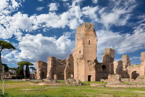 The Baths of Caracalla (Terme di Caracalla) in Rome, Italy