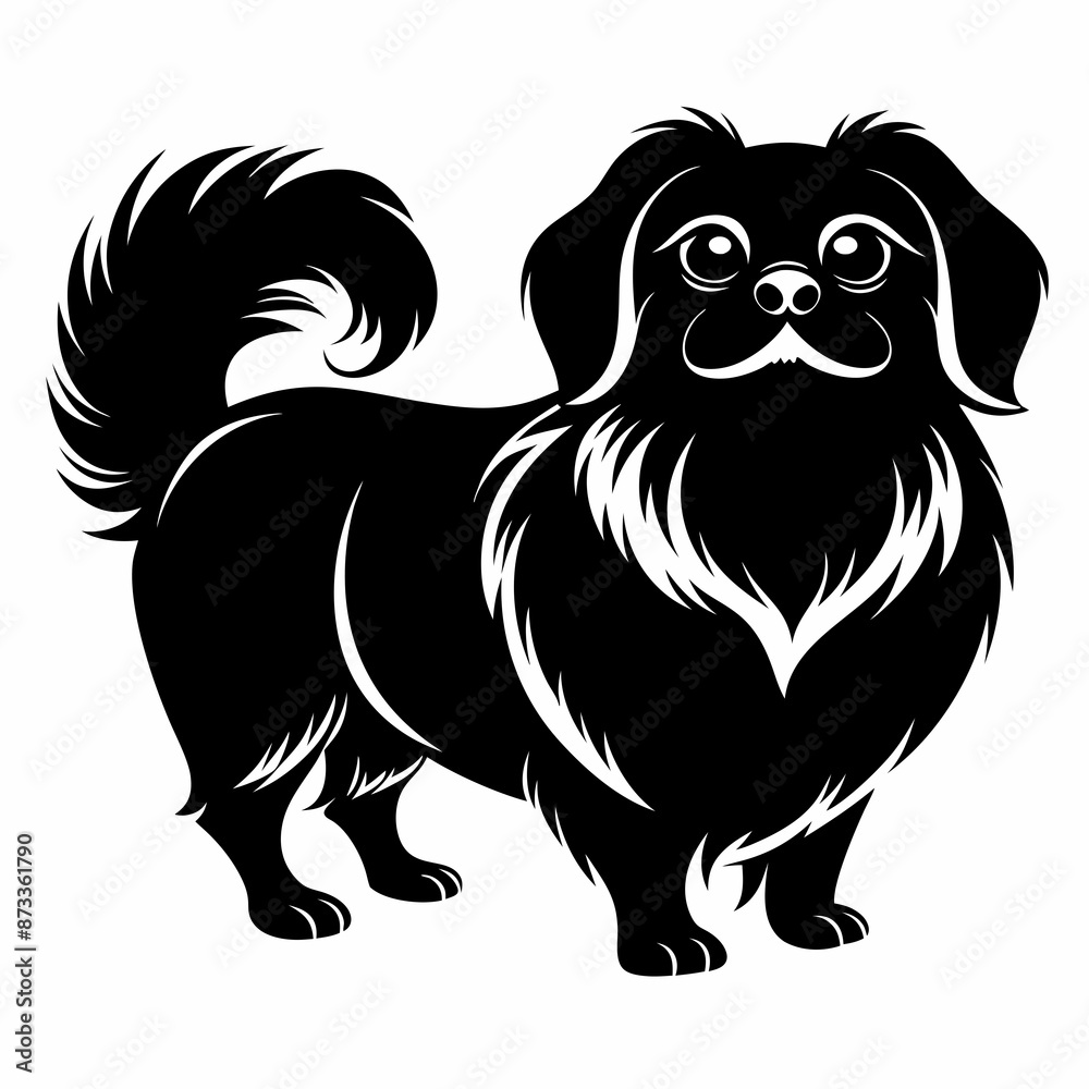 illustration of a dog,corgi dog,vector ART line art illustration of a dog,corgi dog,vector ART line art