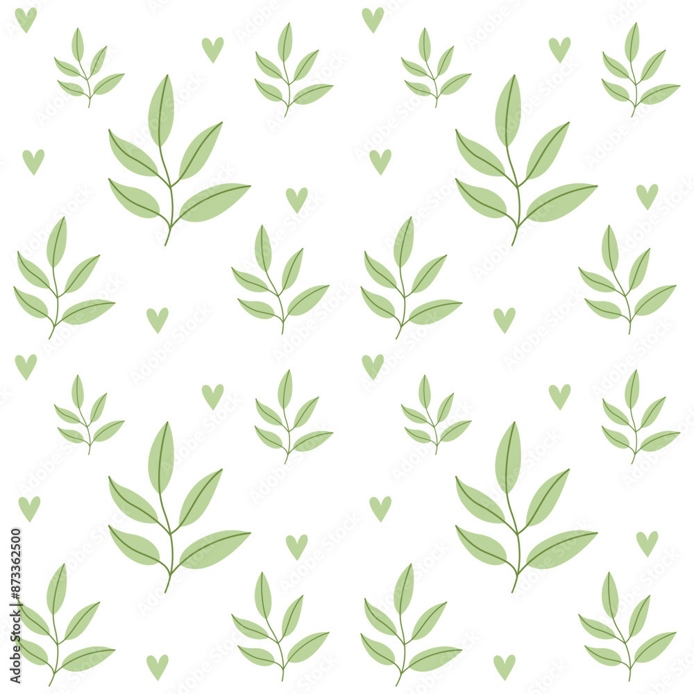 seamless pattern with green leaves seamless pattern with green leaves