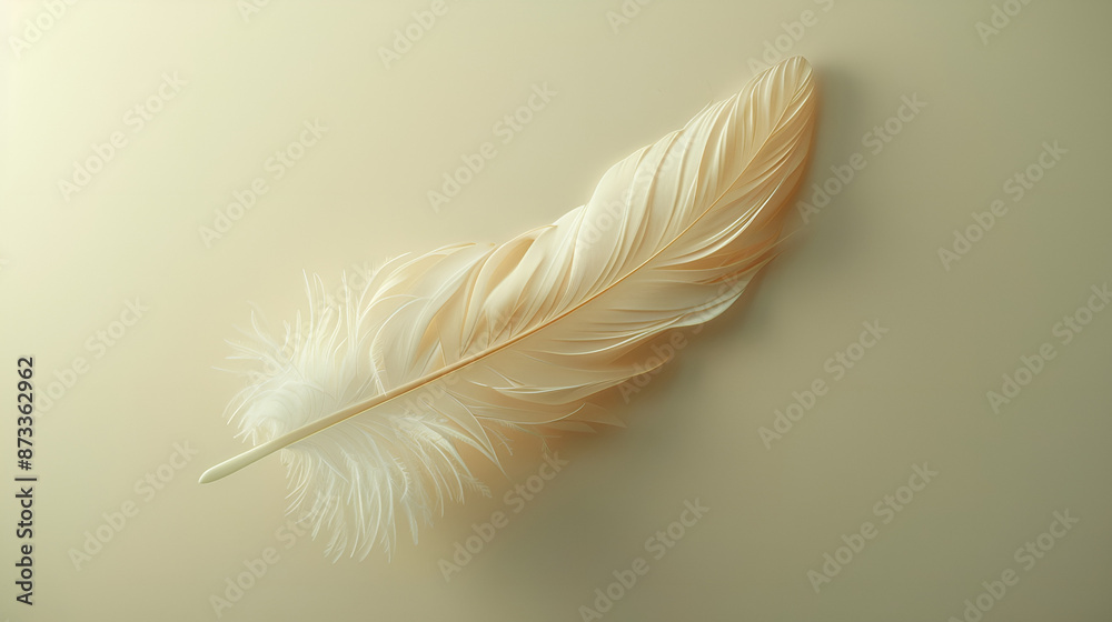 Obraz premium feather on a light background