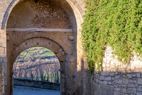 Tarquinia, old city steet view. Viterbo, Lazio, Italy. photo