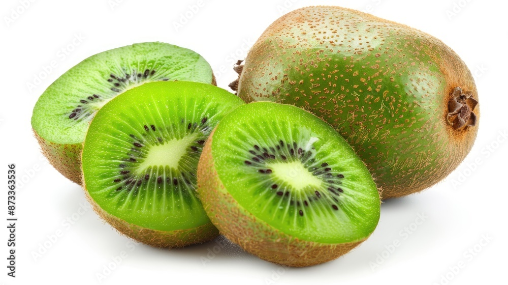 Fototapeta premium Kiwi fruit on white background