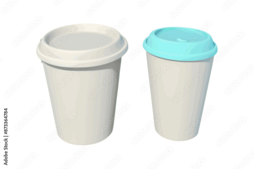 disposable coffee cup isolated on white disposable coffee cup isolated on white