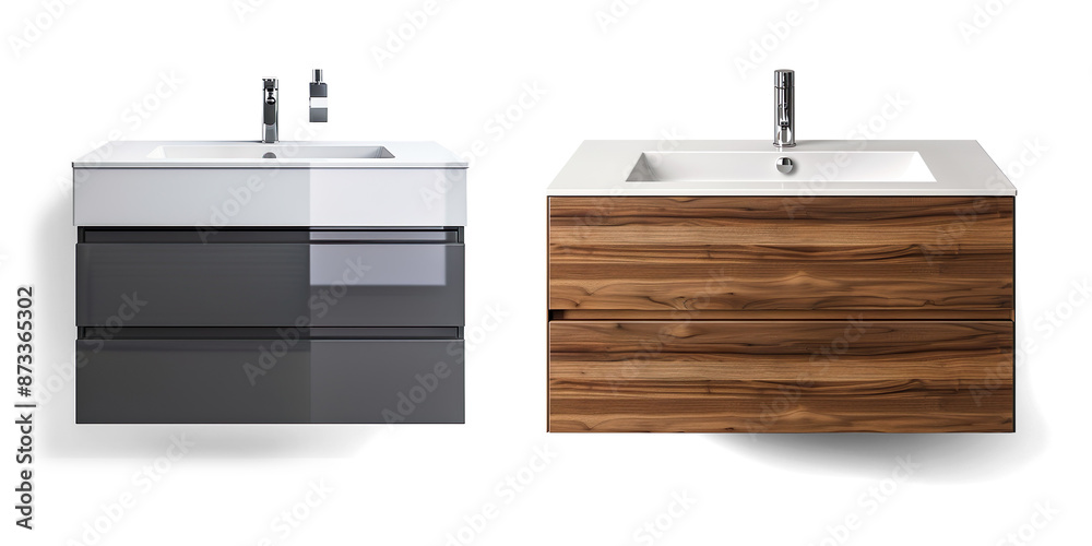 Elegant Bathroom Vanity on Transparent Background