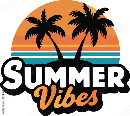 Wallpaper Mural Summer vibes T-shirt Typography Design Torontodigital.ca