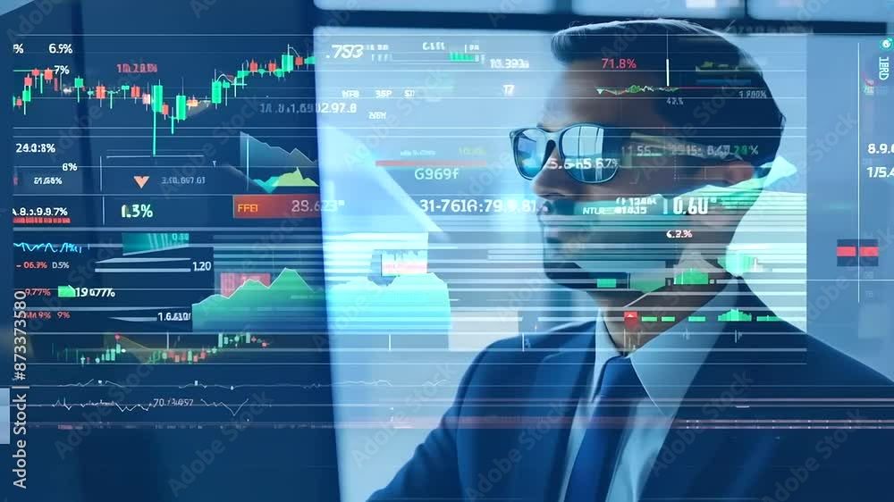businessman with laptop with business trading or stock market , crypto exchange