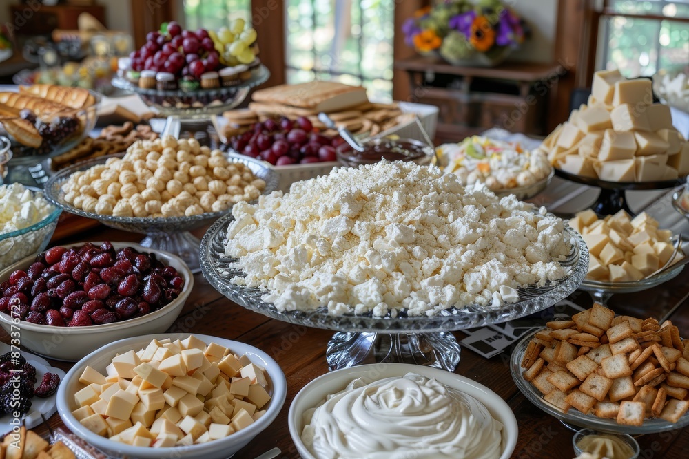 Lavish dessert table with a variety of sweets and pastries for a decadent celebration Lavish dessert table with a variety of sweets and pastries for a decadent celebration