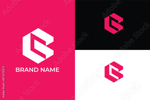 letter G C modern abstract Universal elegant vector emblem Premium business logotype, letter C negative space modern abstract logo, letter G heart icon romance love logo
