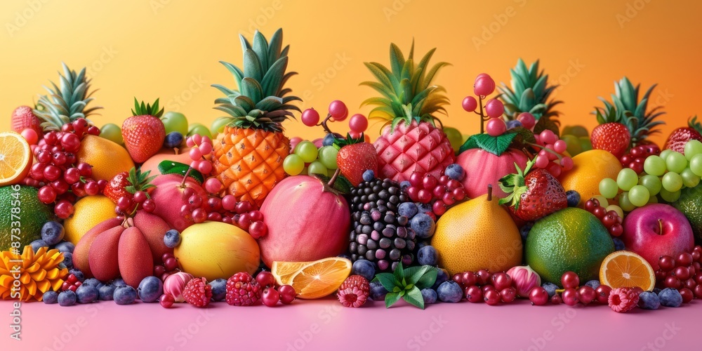 Tropical Fruit Bounty: A Vibrant Display of Exotic Fresh Produce Tropical Fruit Bounty: A Vibrant Display of Exotic Fresh Produce