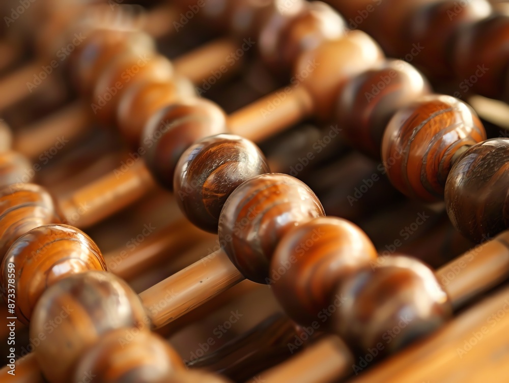 Close-up of an old-fashioned abacus with wooden beads, symbolizing traditional accounting Close-up of an old-fashioned abacus with wooden beads, symbolizing traditional accounting