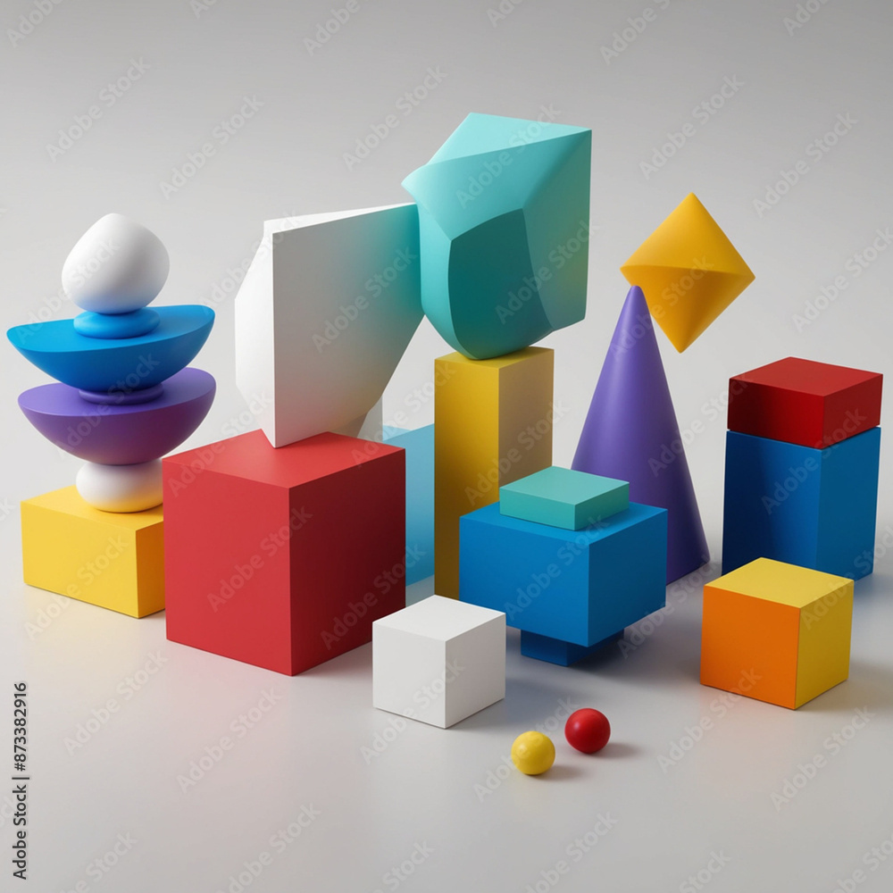 Fototapeta premium 3D Abstract Shapes