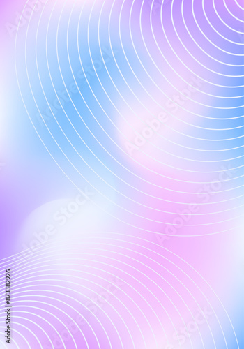 Blurred abstract background with waves. Mesh gradient. Standart poster size.  Colorful, pink, blue, white. Background for banner, brochure, booklet 