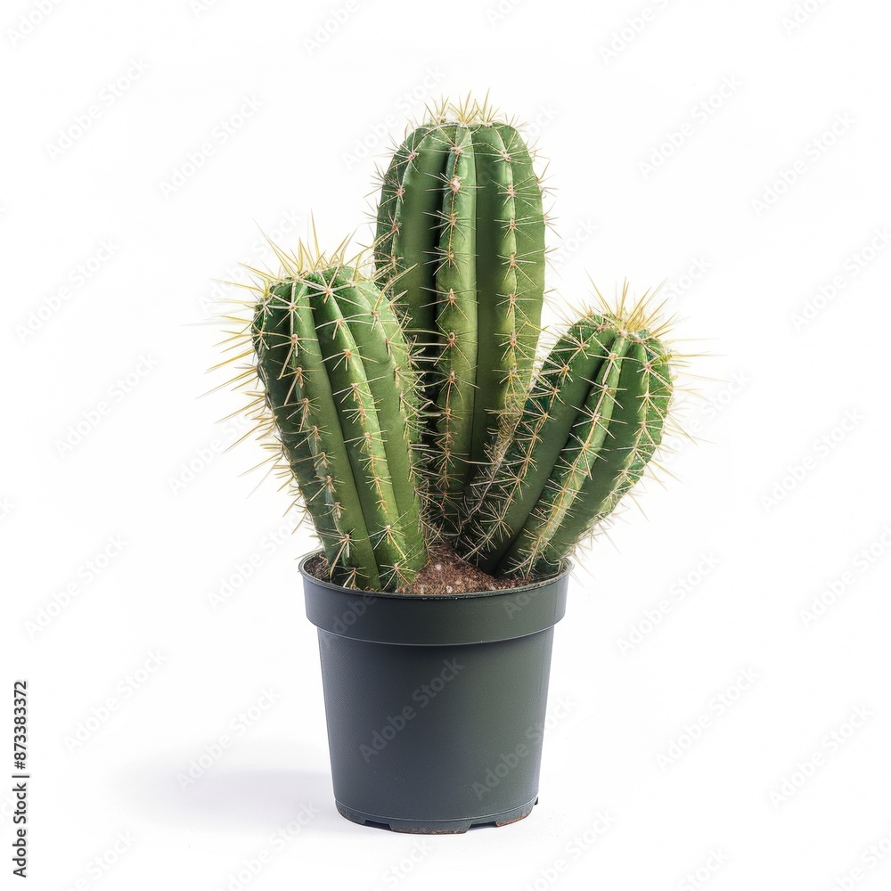 Cactus in a pot isolated on white background. Cactus in a pot isolated on white background.
