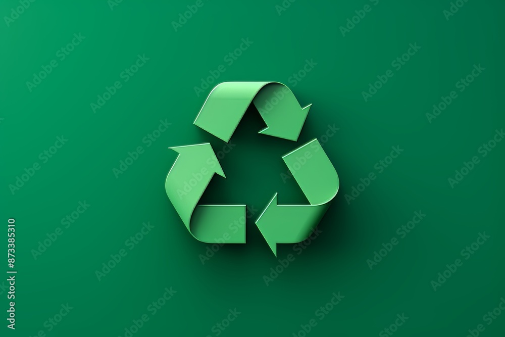 Green recycling symbol icon for effective waste sorting and eco friendly recycling Green recycling symbol icon for effective waste sorting and eco friendly recycling