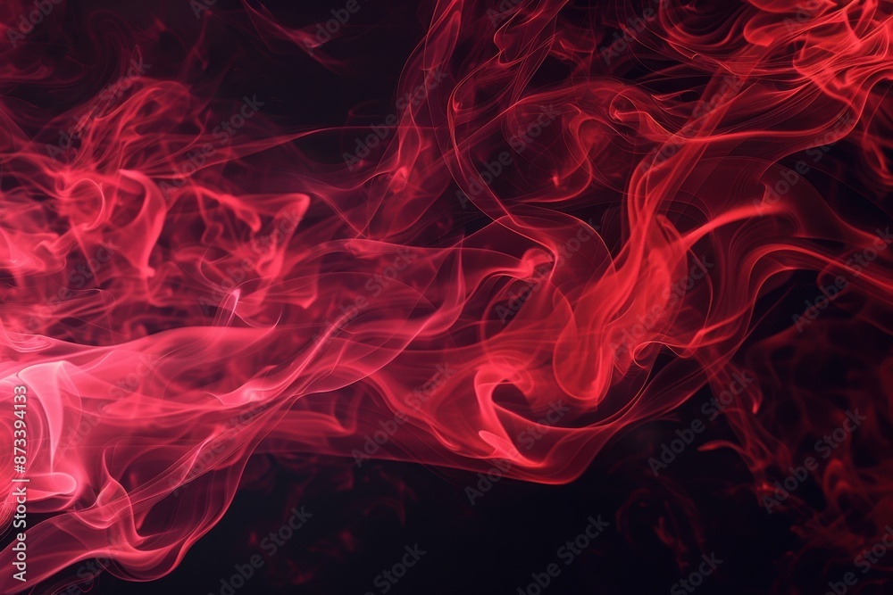 Abstract red smoke swirls on black background Abstract red smoke swirls on black background