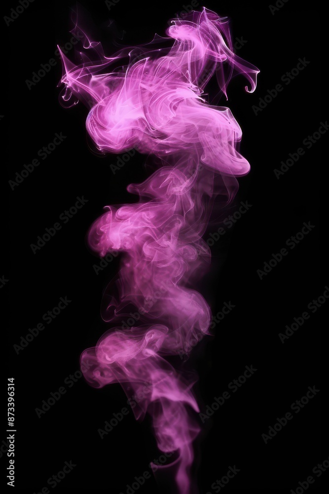 Abstract pink smoke on black background
