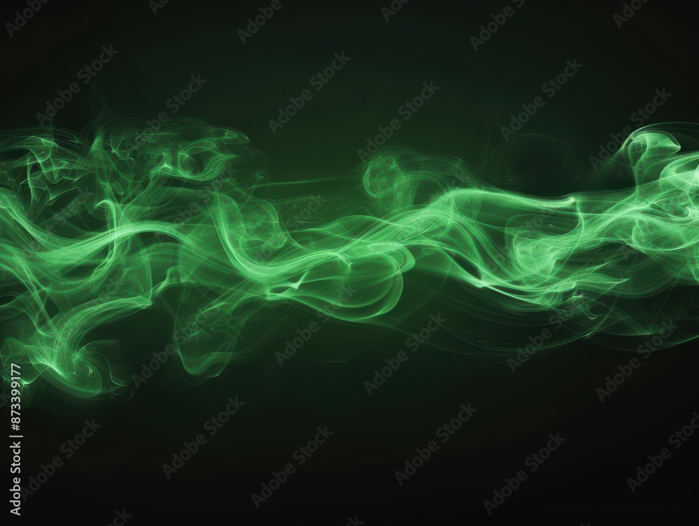 Abstract green smoke swirls Abstract green smoke swirls