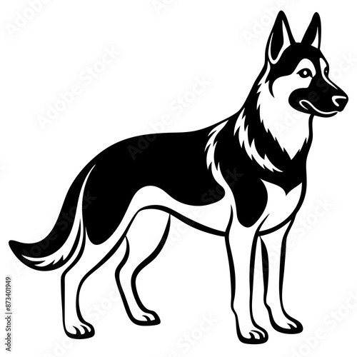 Adorable Shepherd Dog Vector Illustration for Pet Lovers