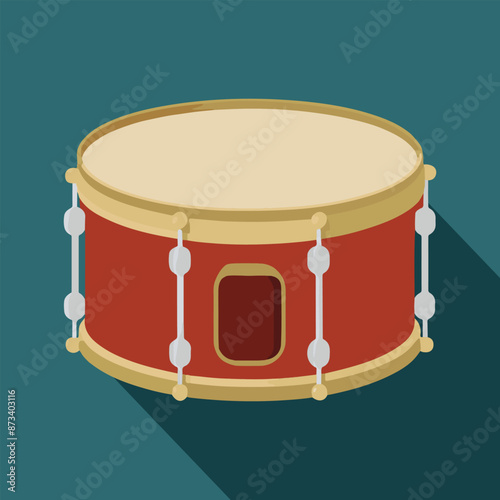 Drum musical instrument isolated icon vector illustration - Generative AI