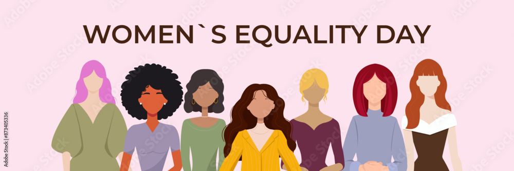 Women`s Equality Day banner. Vector illustration Women`s Equality Day banner. Vector illustration