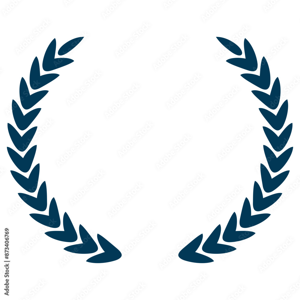 Circular foliate laurels branches. Laurel wreath Circular foliate laurels branches. Laurel wreath