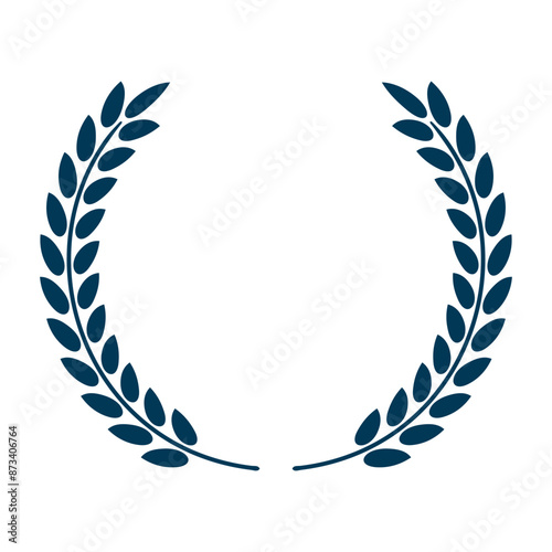 Circular foliate laurels branches. Laurel wreath