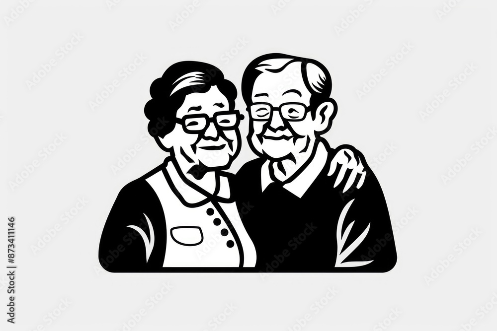 A couple of old men are hugging each other. The man on the left is wearing glasses and the man on the right is wearing a sweater A couple of old men are hugging each other. The man on the left is wearing glasses and the man on the right is wearing a sweater
