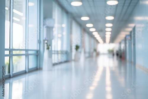 blur image background of corridor in hospital or clinic image
