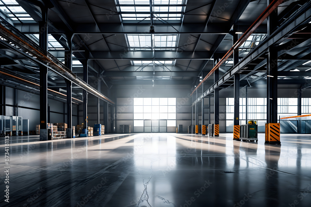 Empty Industrial Warehouse With Large Windows and Natural Light Empty Industrial Warehouse With Large Windows and Natural Light