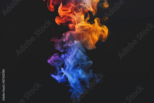 Wallpaper Mural Floating smoke-like shapes in various colors on a black background, creating an ethereal and mesmerizing visual effect. Torontodigital.ca