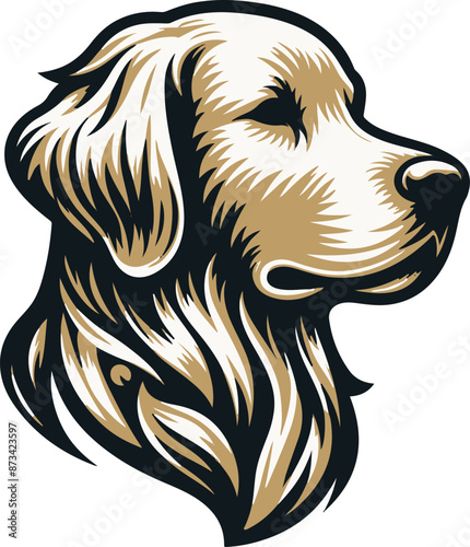 Wallpaper Mural Golden Retrievers dog vector Torontodigital.ca