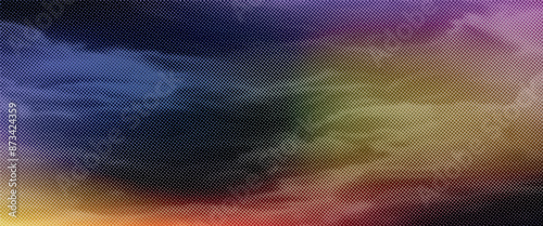 Dotted color gradient, rough sound of halftones. Dotted watercolor painting, dotted pattern. Colorful rainbow texture.eps 10