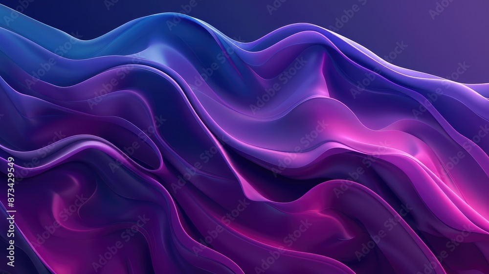 A rich 3D liquid wave banner with a gradient of deep purple to sapphire blue, giving off an aura of luxury and mystery. A rich 3D liquid wave banner with a gradient of deep purple to sapphire blue, giving off an aura of luxury and mystery.