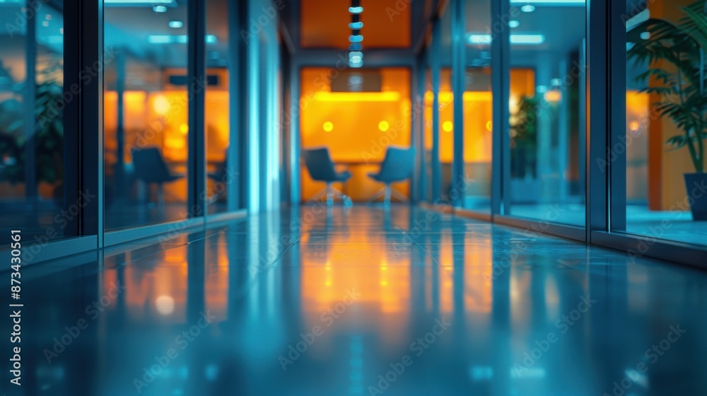 defocus of modern white office defocus of modern white office