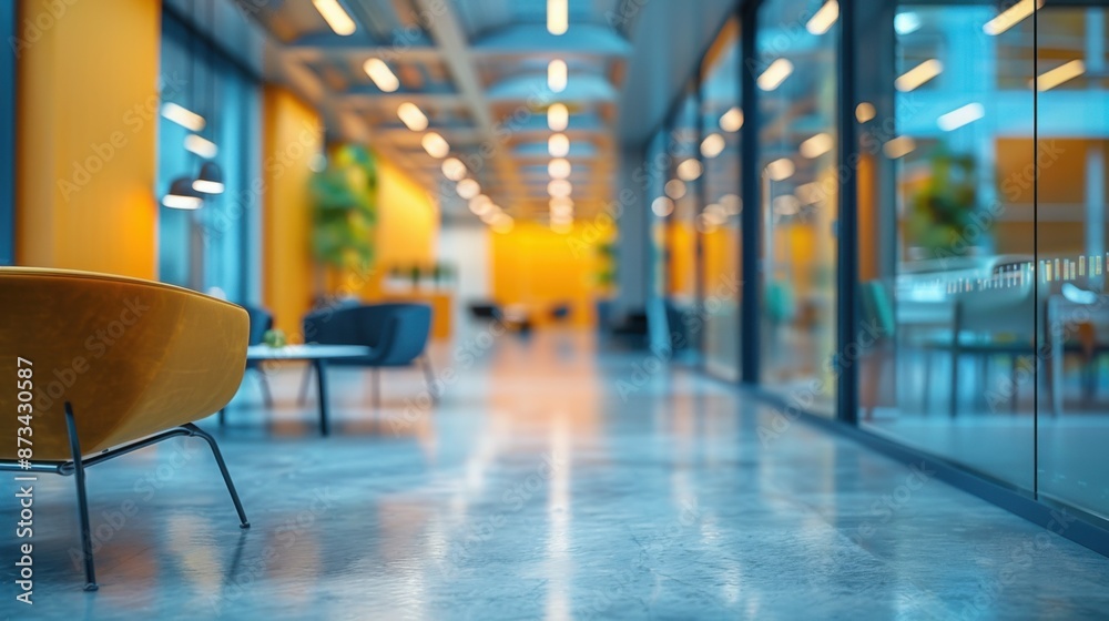 defocus of modern white office defocus of modern white office