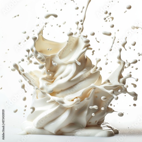 milk splash on white background