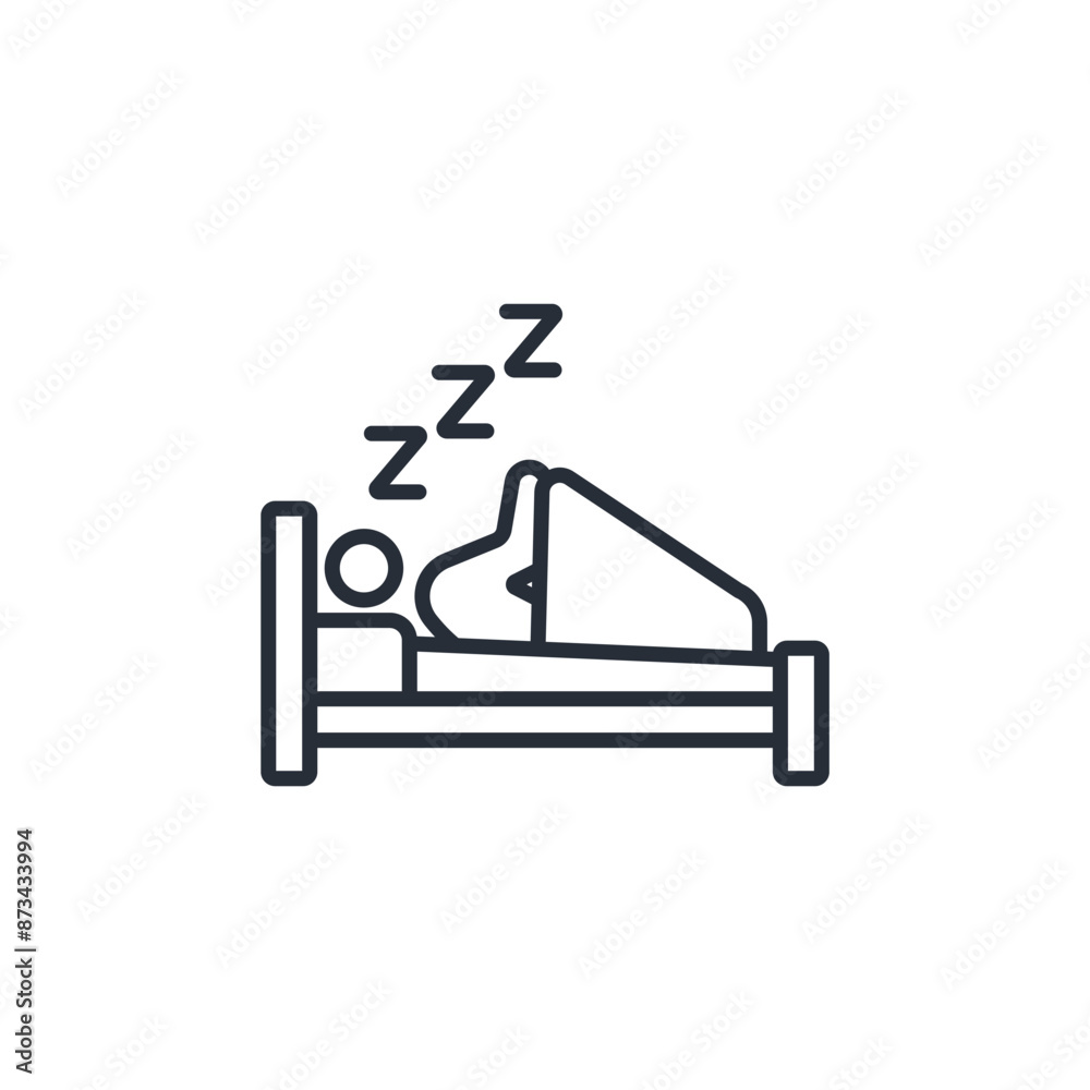 sleep icon. vector.Editable stroke.linear style sign for use web design,logo.Symbol illustration. sleep icon. vector.Editable stroke.linear style sign for use web design,logo.Symbol illustration.