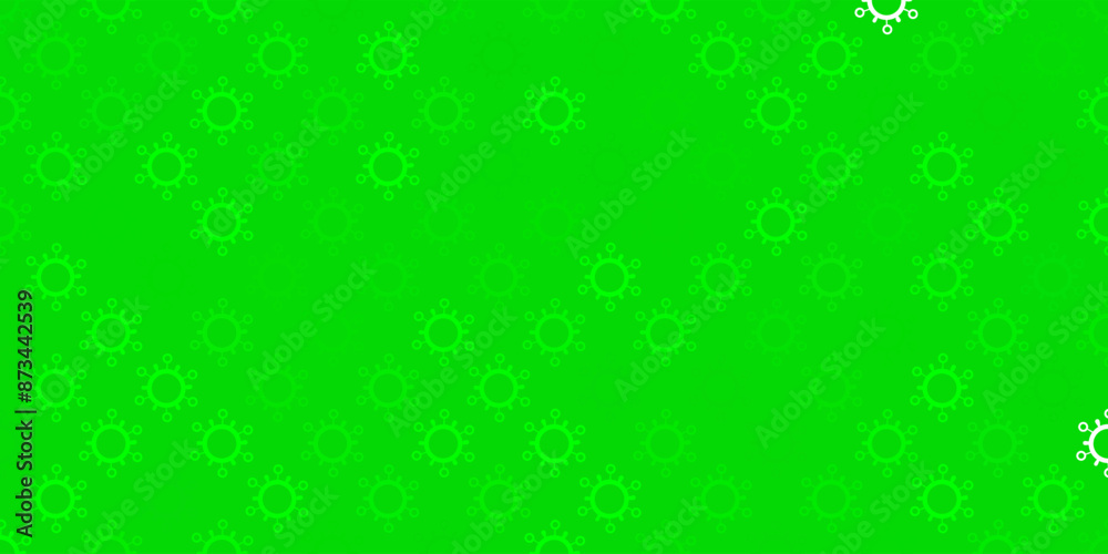 Light green, yellow vector pattern with coronavirus elements.