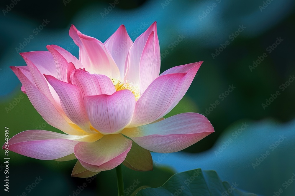 Mystical Spectral light lotus. Water pond floral. Generate Ai Mystical Spectral light lotus. Water pond floral. Generate Ai