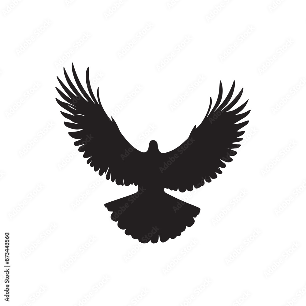 Obraz premium Eagle flying silhouette