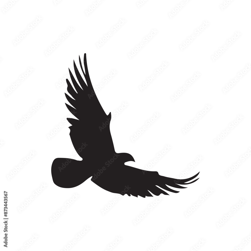 Obraz premium eagle flying silhouette illustration