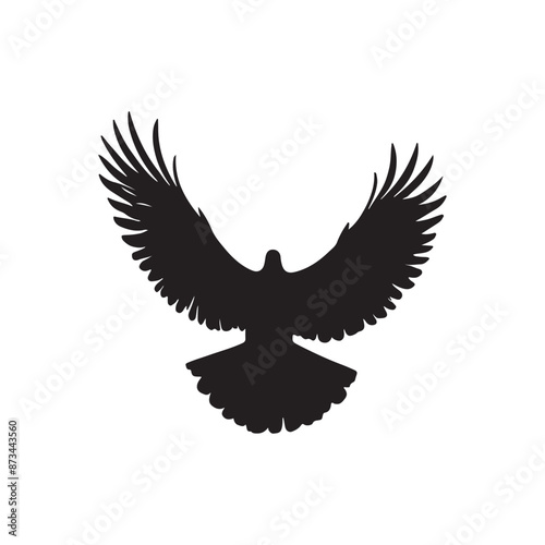 Eagle flying silhouette