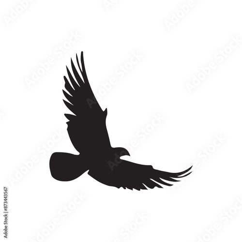 eagle flying silhouette illustration