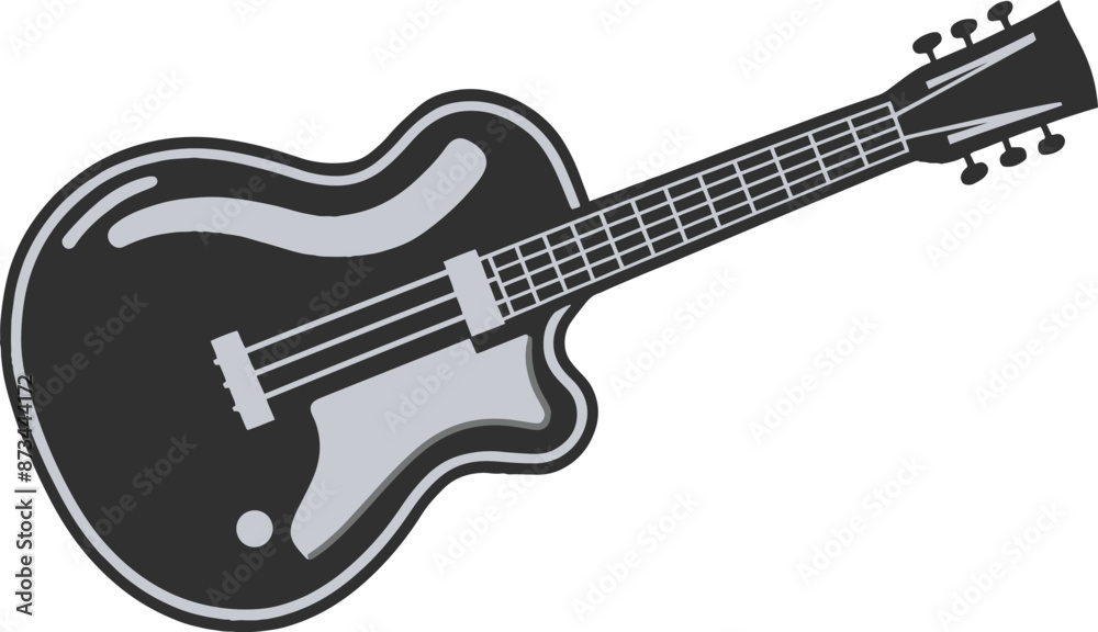 Guitar musical instrument isolated icon vector illustration - Generative AI Guitar musical instrument isolated icon vector illustration - Generative AI