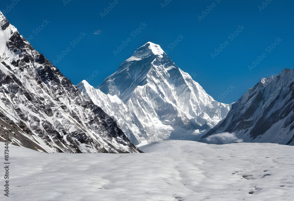 Fototapeta premium A view of the Mountain K2 in the Himalayas