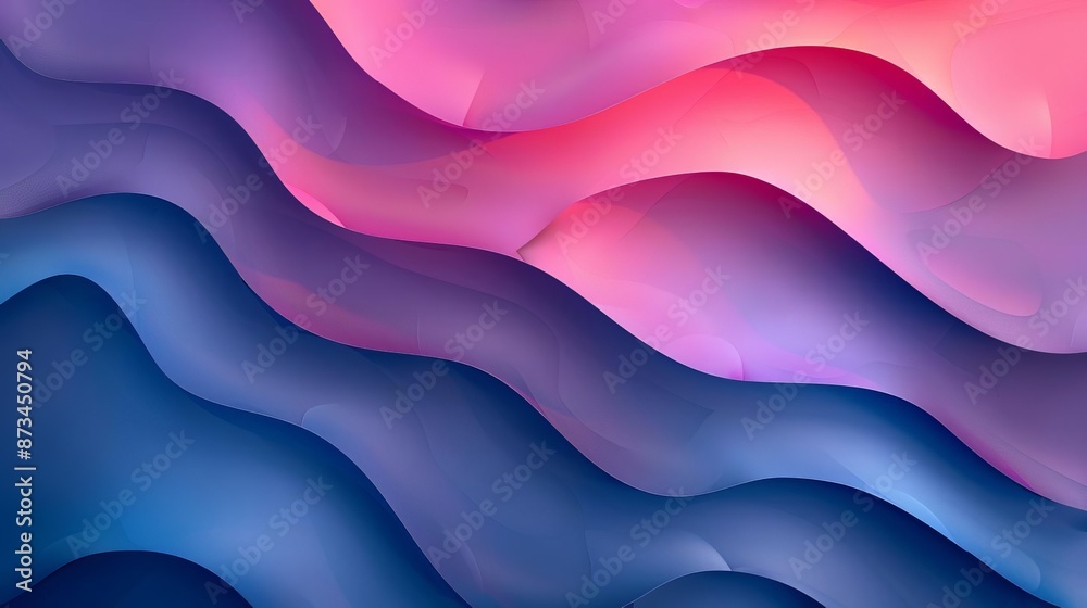 Abstract Wavy Lines in Pink and Blue Tones Abstract Wavy Lines in Pink and Blue Tones