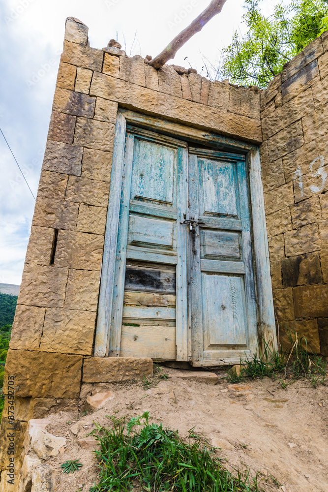 Ruins of the Caucasian mountain village of Gamsutl in Dagestan, Russia Ruins of the Caucasian mountain village of Gamsutl in Dagestan, Russia